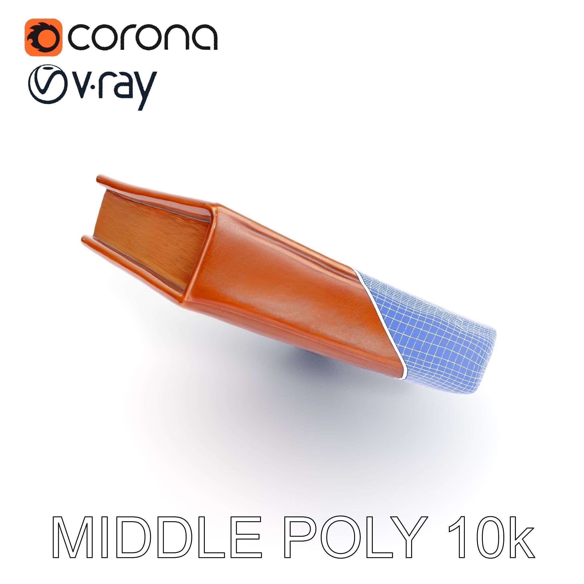 Ornate Leather Bound Journal Model Pack Low-poly 3D model_25