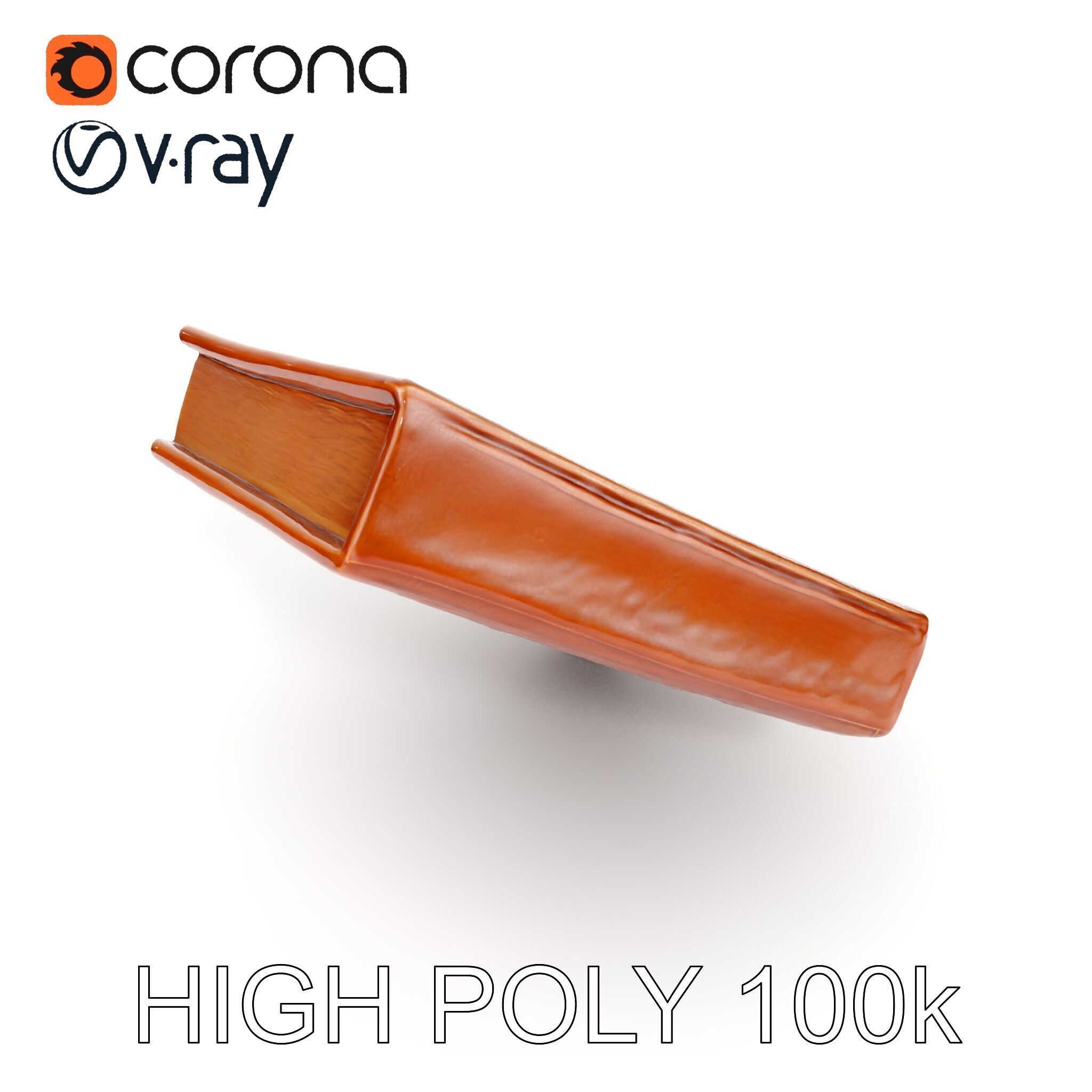 Ornate Leather Bound Journal Model Pack Low-poly 3D model_15