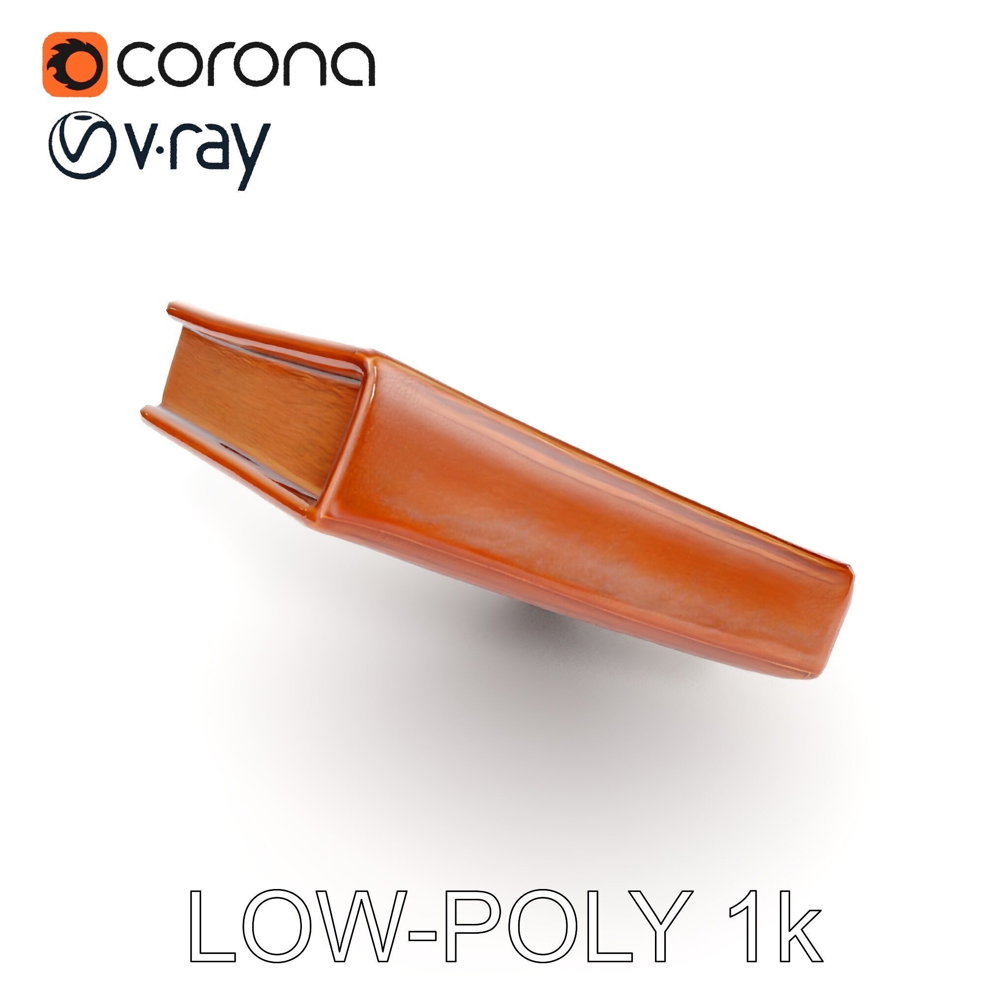 Ornate Leather Bound Journal Model Pack Low-poly 3D model_9