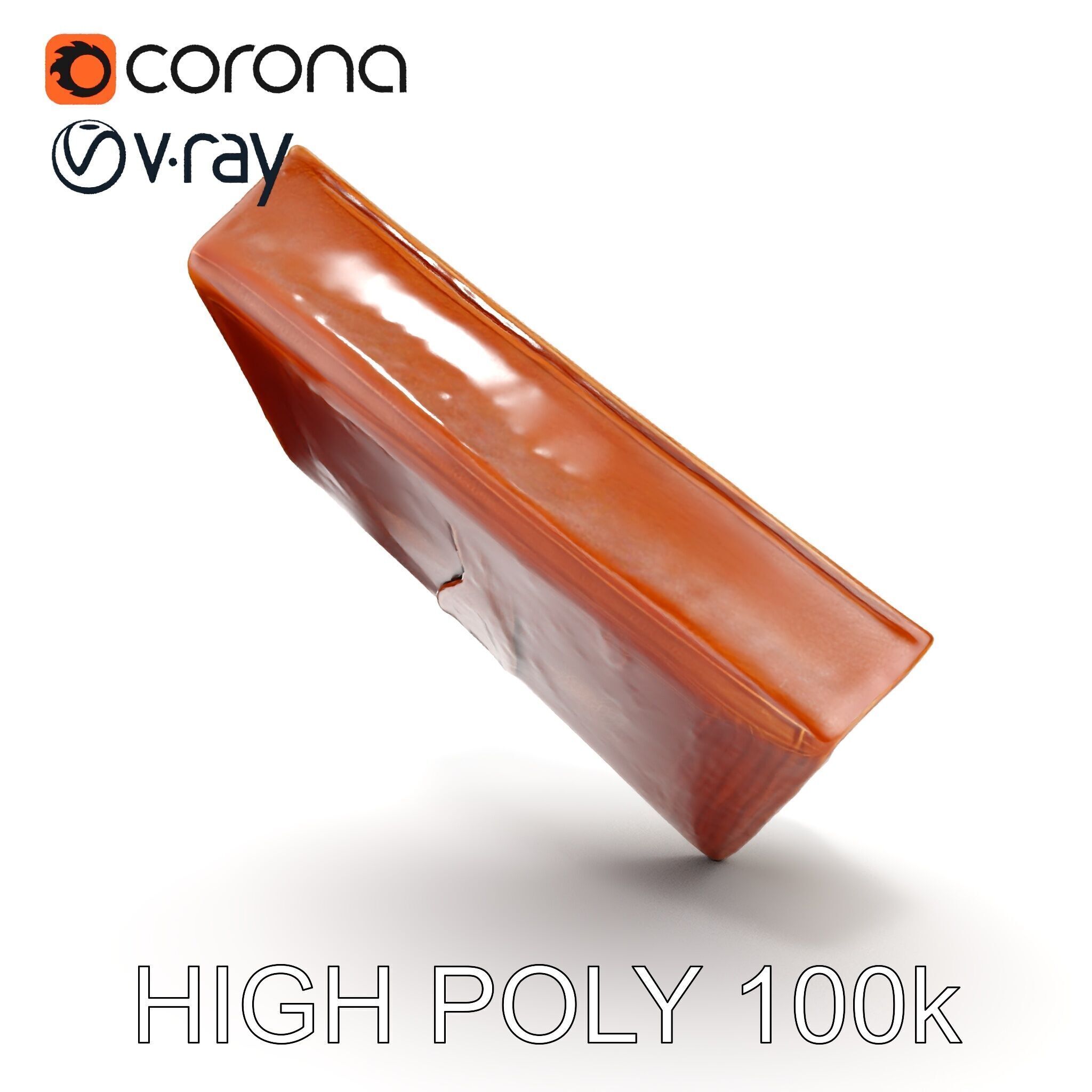 Ornate Leather Bound Journal Model Pack Low-poly 3D model_32