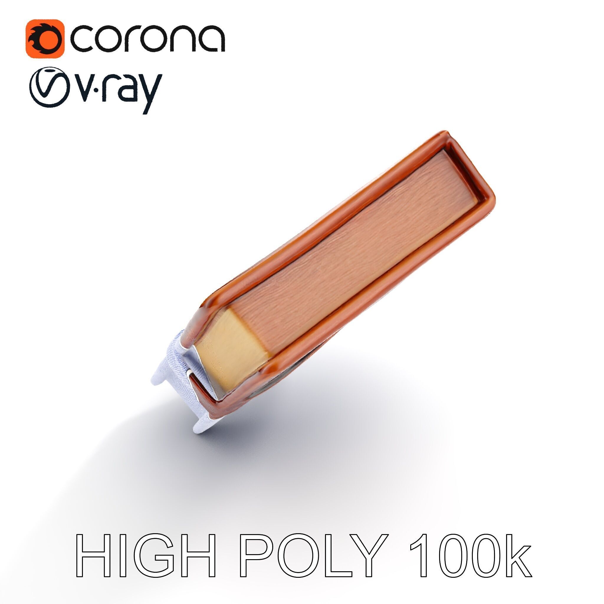 Ornate Leather Bound Journal Model Pack Low-poly 3D model_35