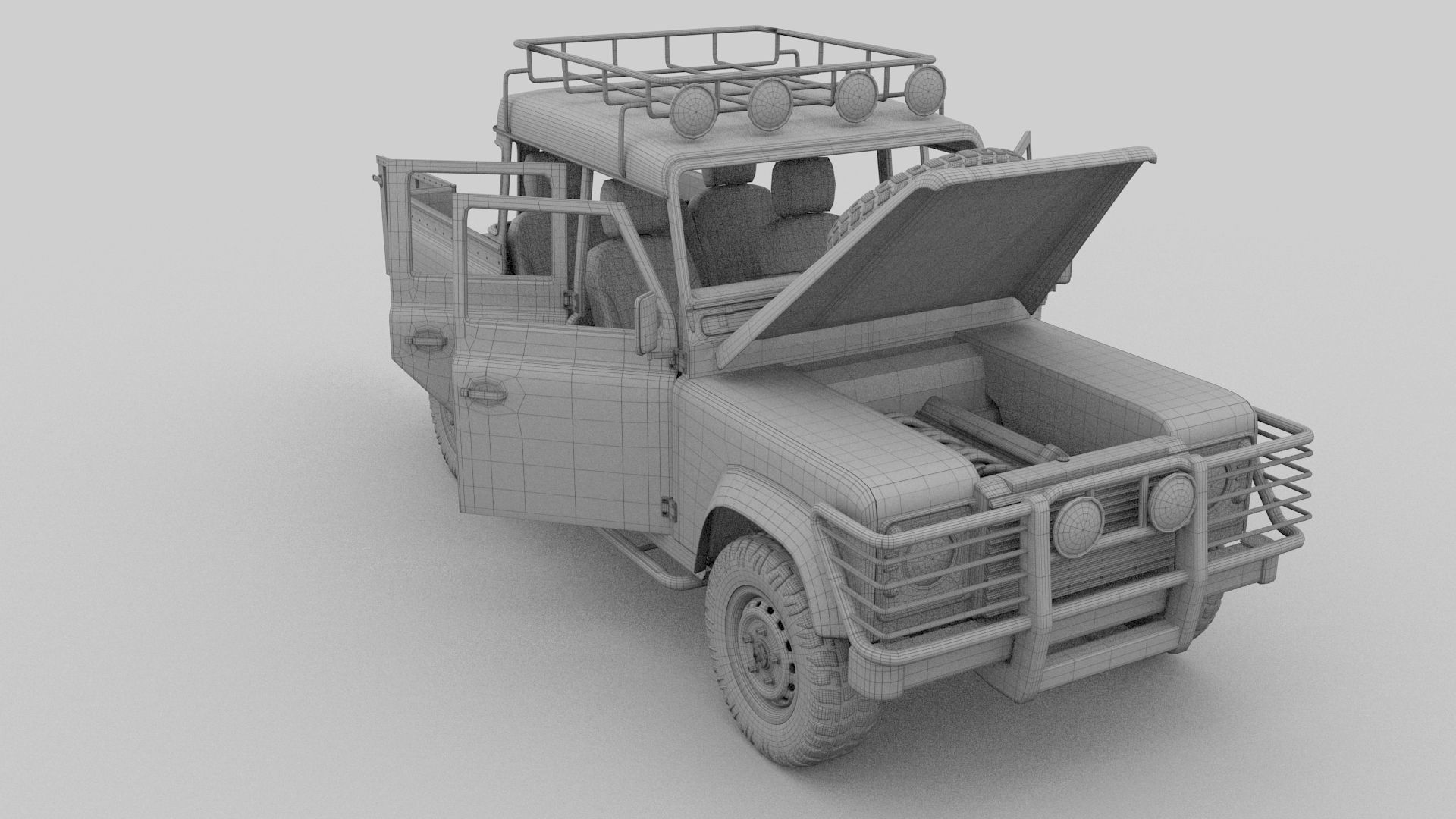 Full Land Rover Defender 110 Double Cab Pick Up rev 3D model_57