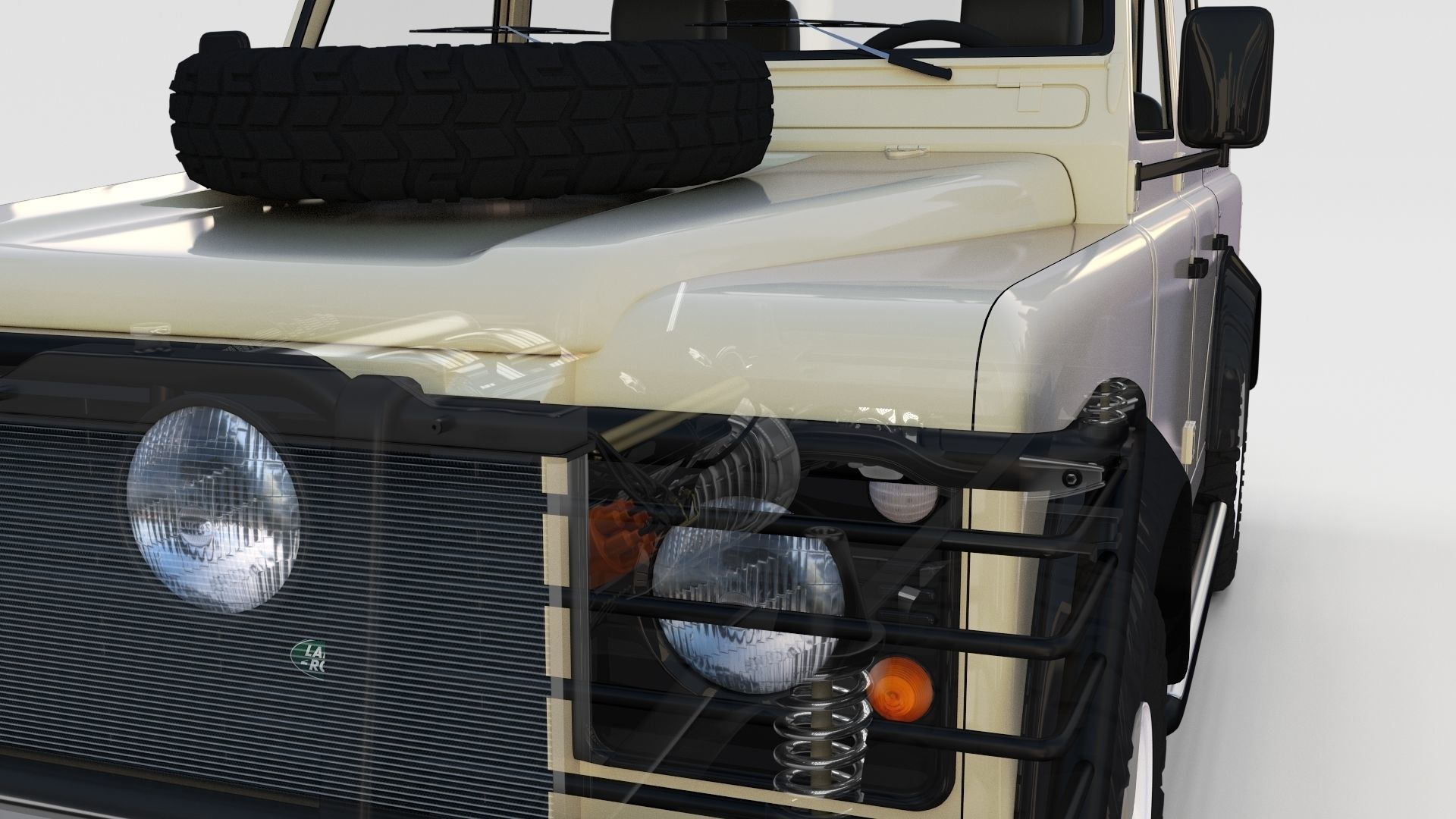 Full Land Rover Defender 110 Double Cab Pick Up rev 3D model_19