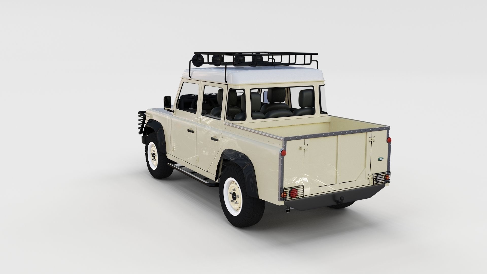 Full Land Rover Defender 110 Double Cab Pick Up rev 3D model_2