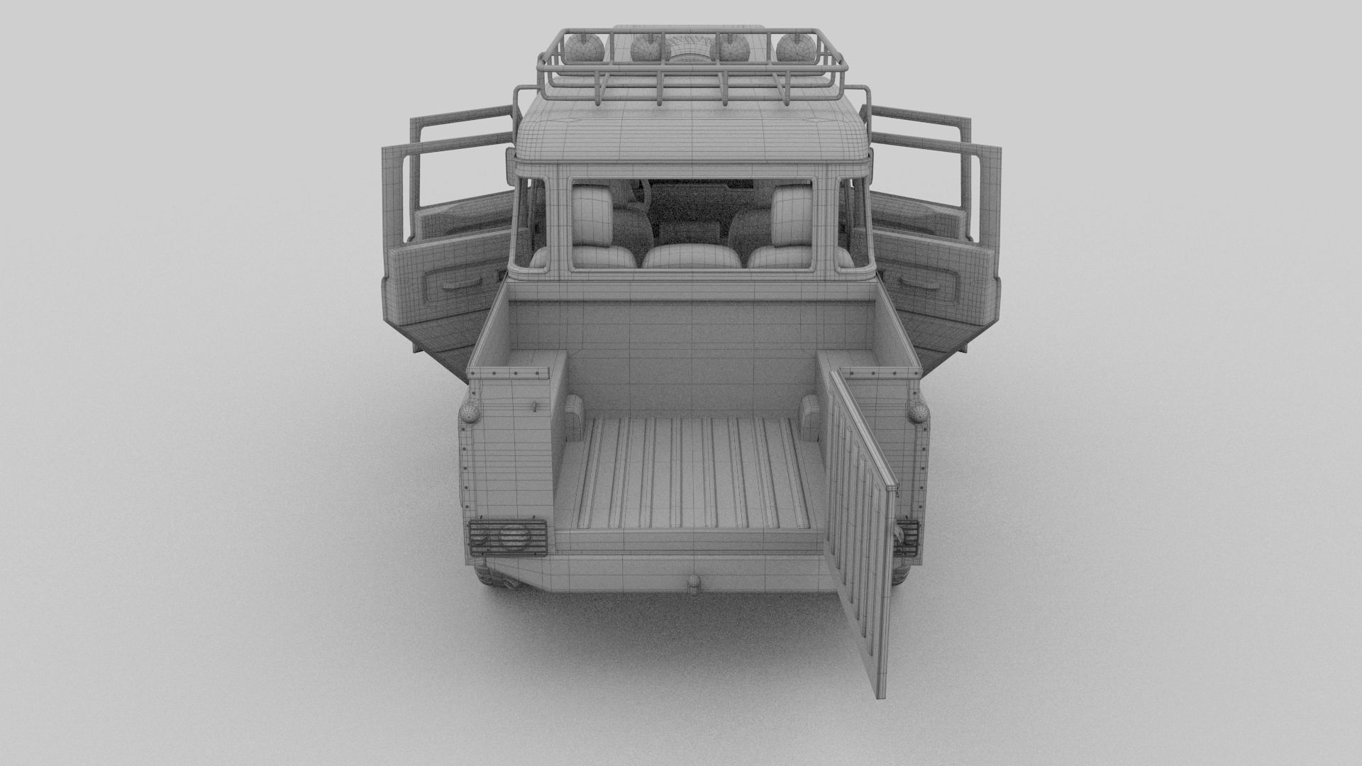 Full Land Rover Defender 110 Double Cab Pick Up rev 3D model_80