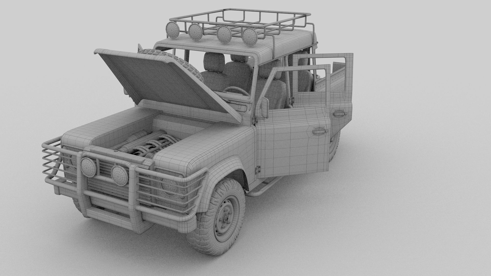 Full Land Rover Defender 110 Double Cab Pick Up rev 3D model_41