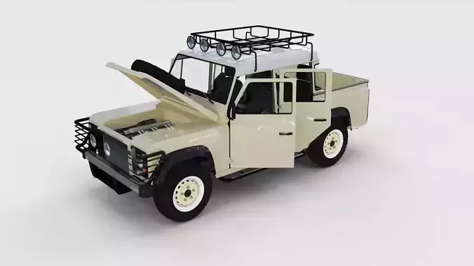 Full Land Rover Defender 110 Double Cab Pick Up rev