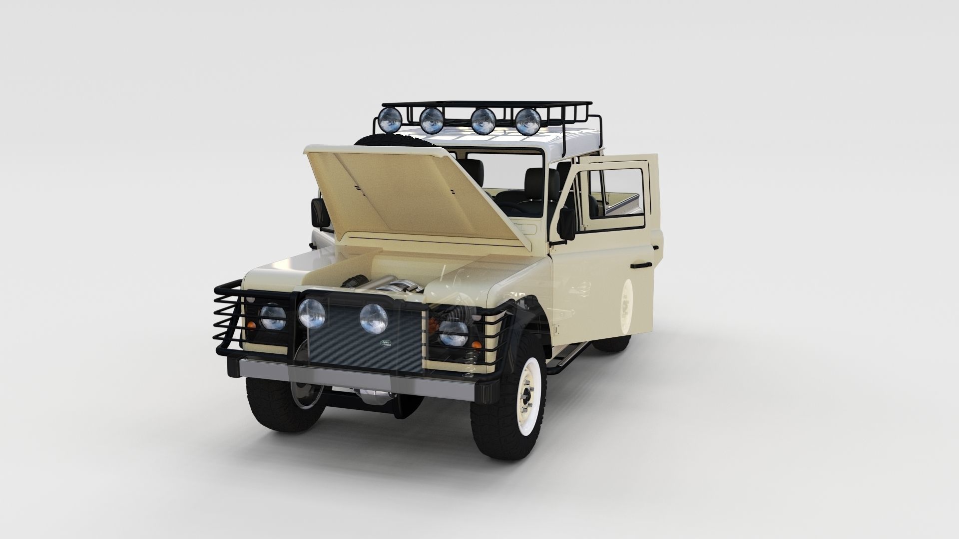 Full Land Rover Defender 110 Double Cab Pick Up rev 3D model_20