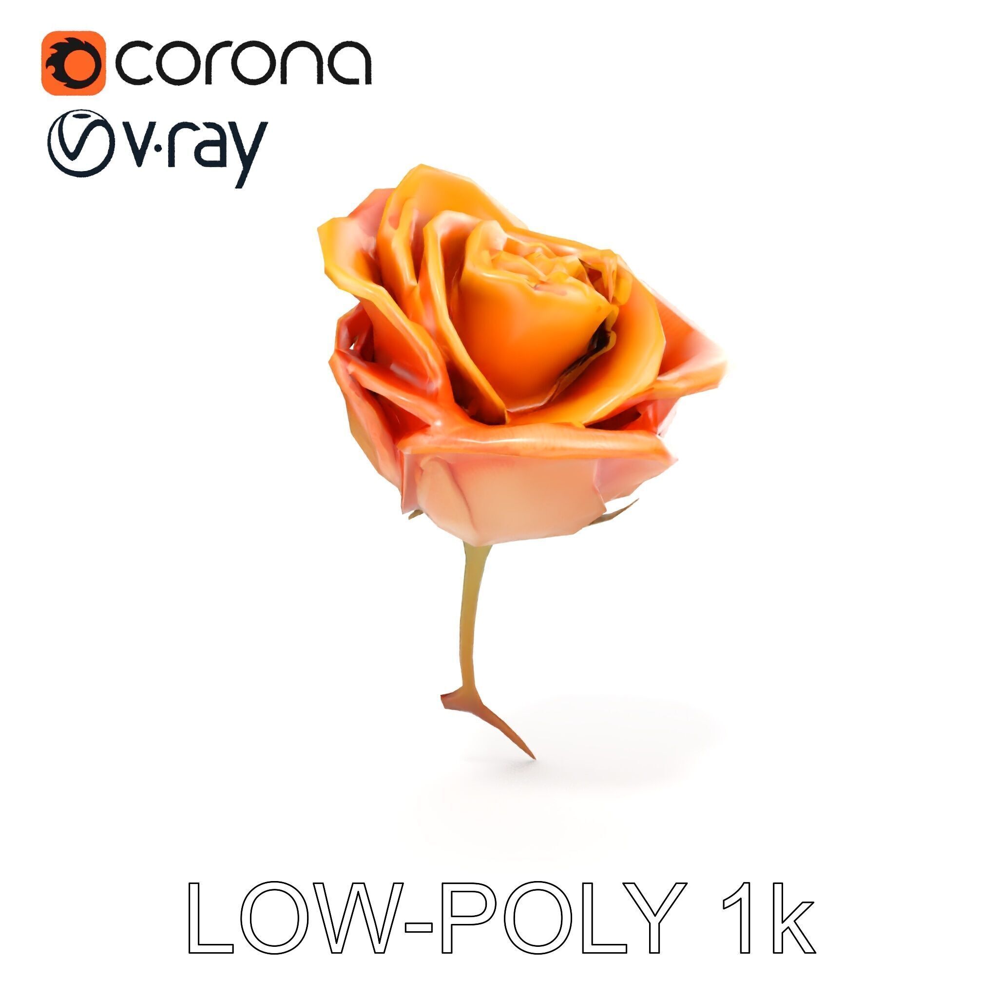 Rose Model Pack  Detailed Floral Asset Low-poly 3D model_17