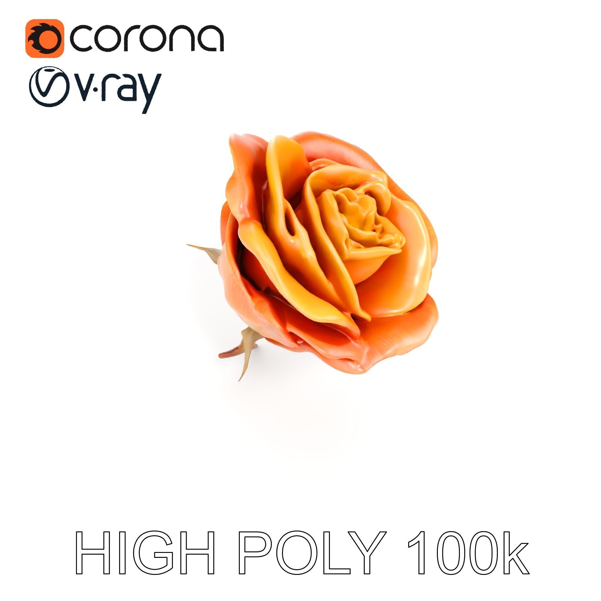 Rose Model Pack  Detailed Floral Asset Low-poly 3D model_10