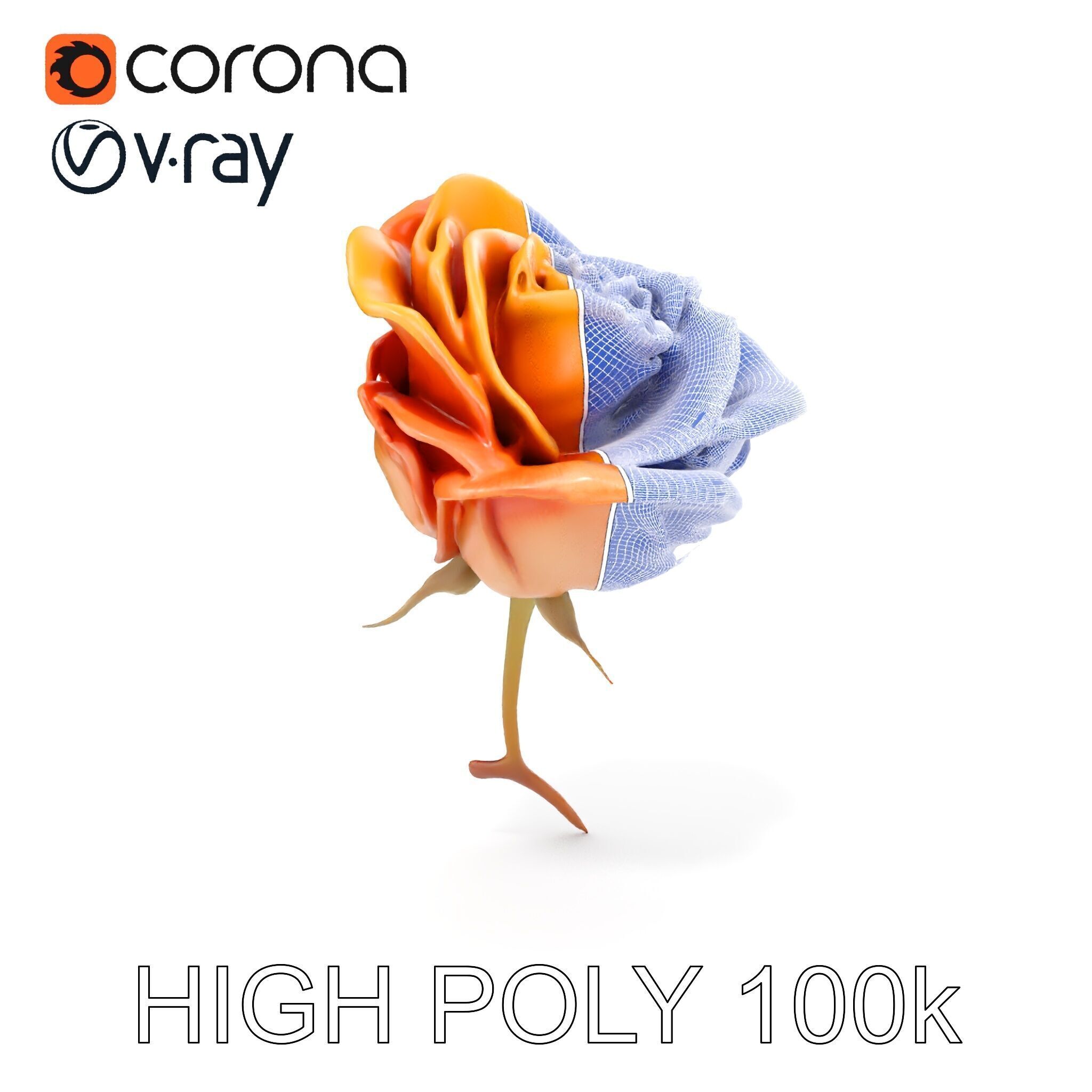 Rose Model Pack  Detailed Floral Asset Low-poly 3D model_35