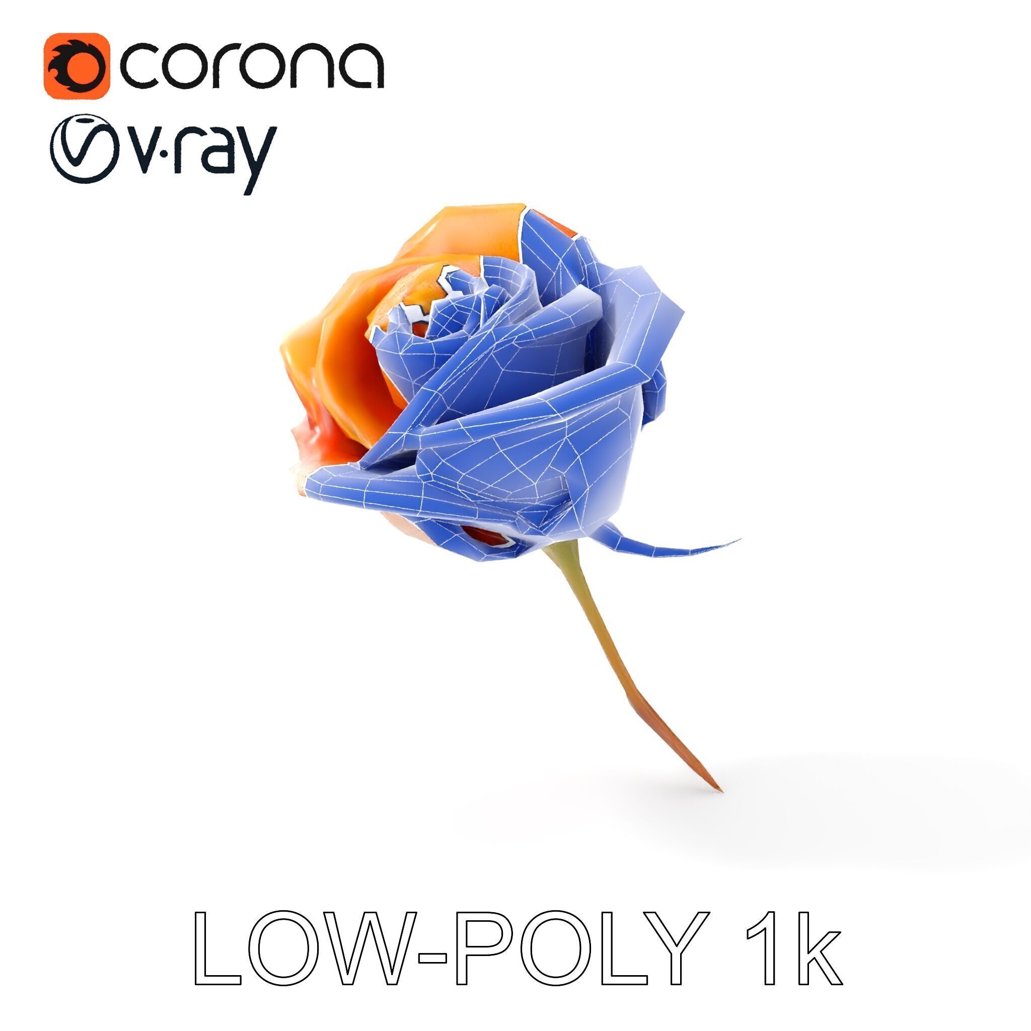Rose Model Pack  Detailed Floral Asset Low-poly 3D model_19