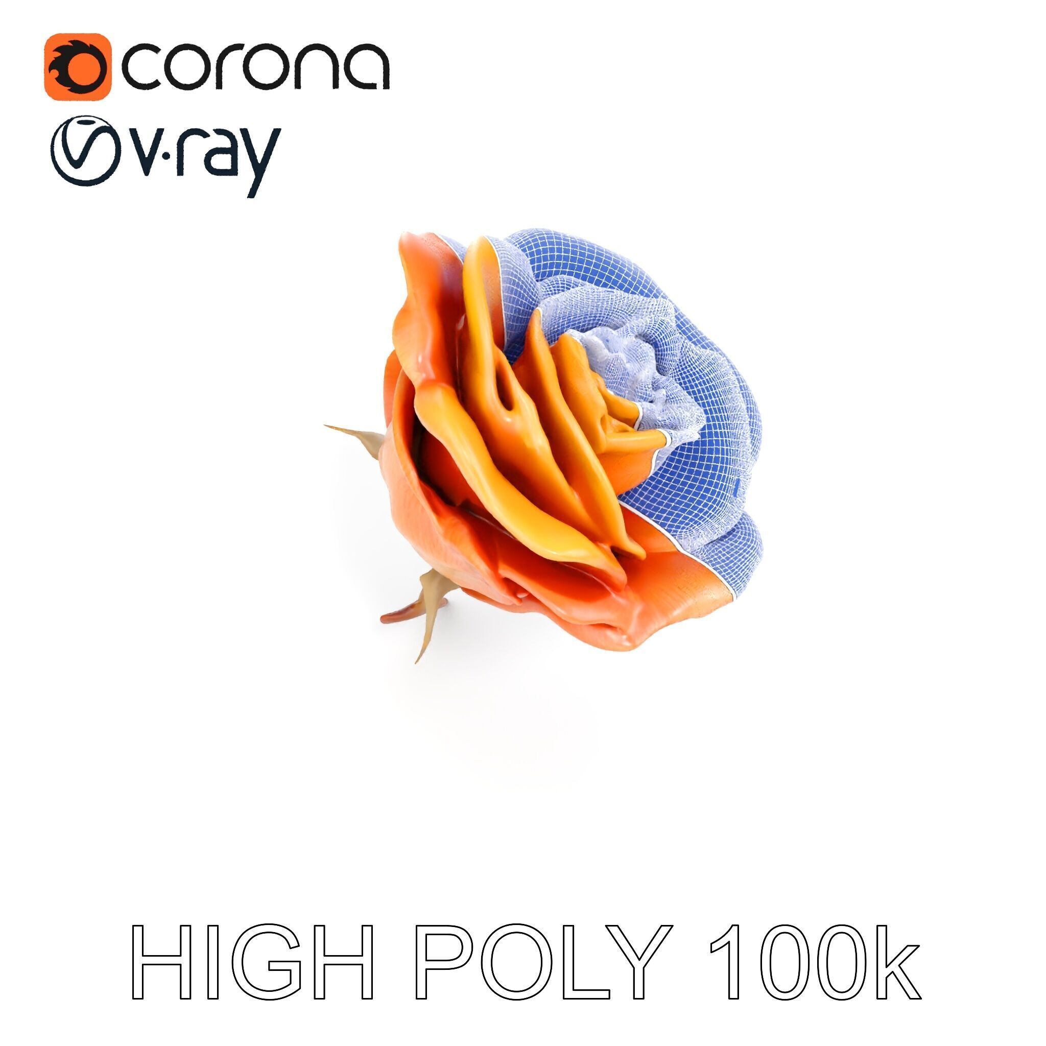 Rose Model Pack  Detailed Floral Asset Low-poly 3D model_26