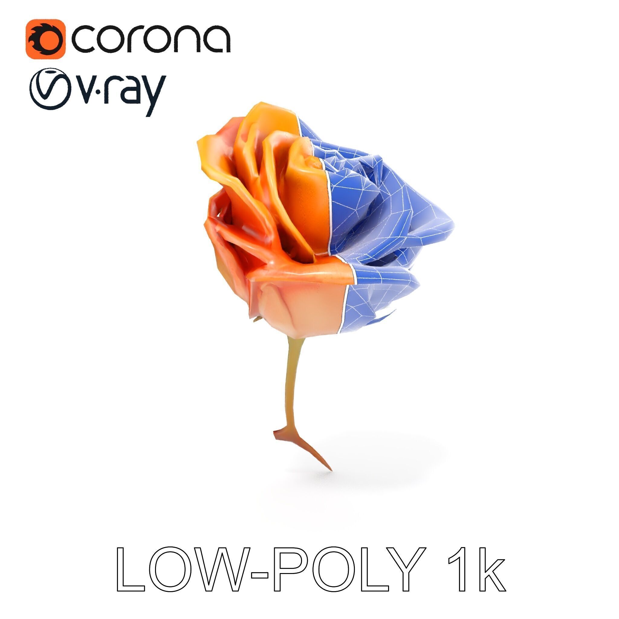 Rose Model Pack  Detailed Floral Asset Low-poly 3D model_22