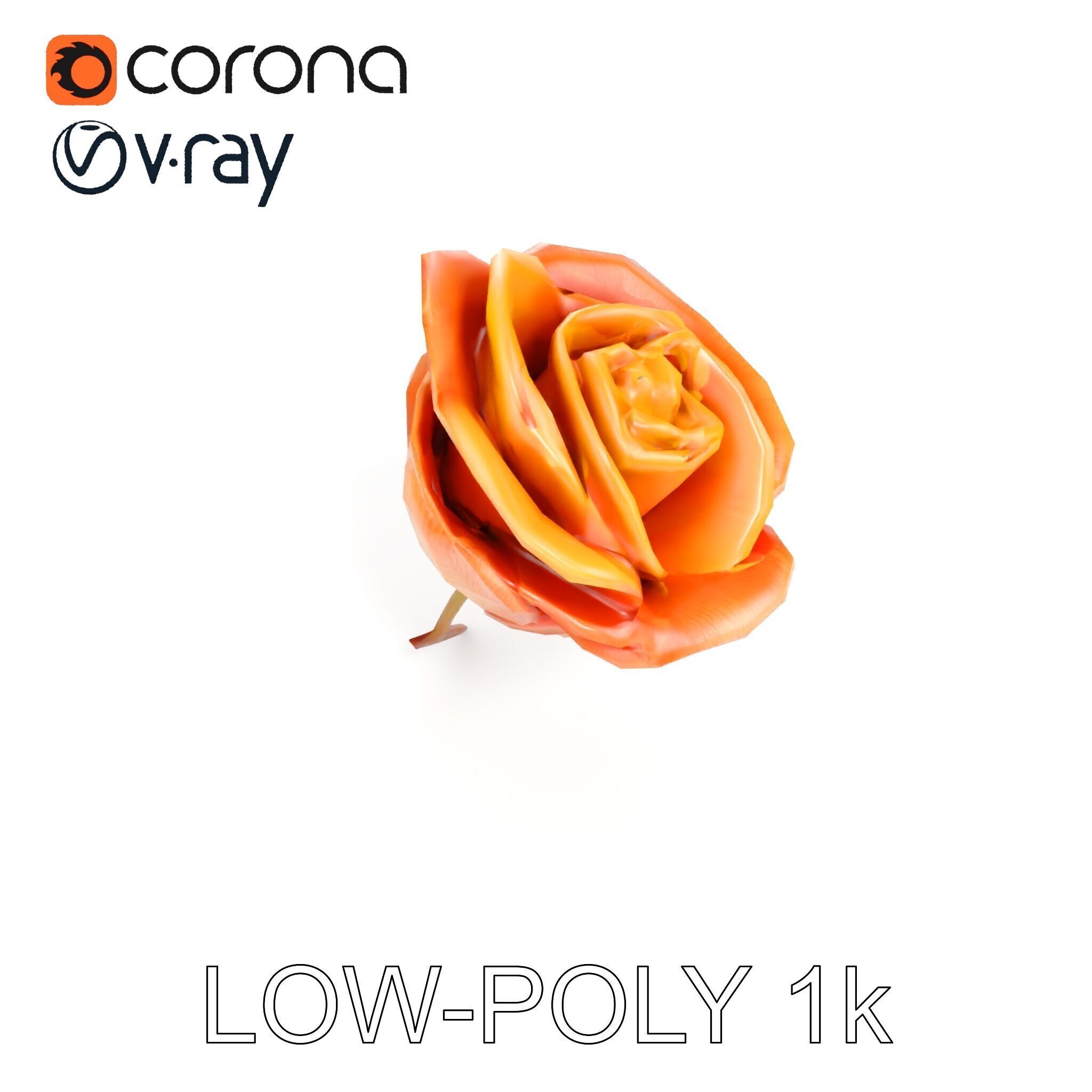 Rose Model Pack  Detailed Floral Asset Low-poly 3D model_7