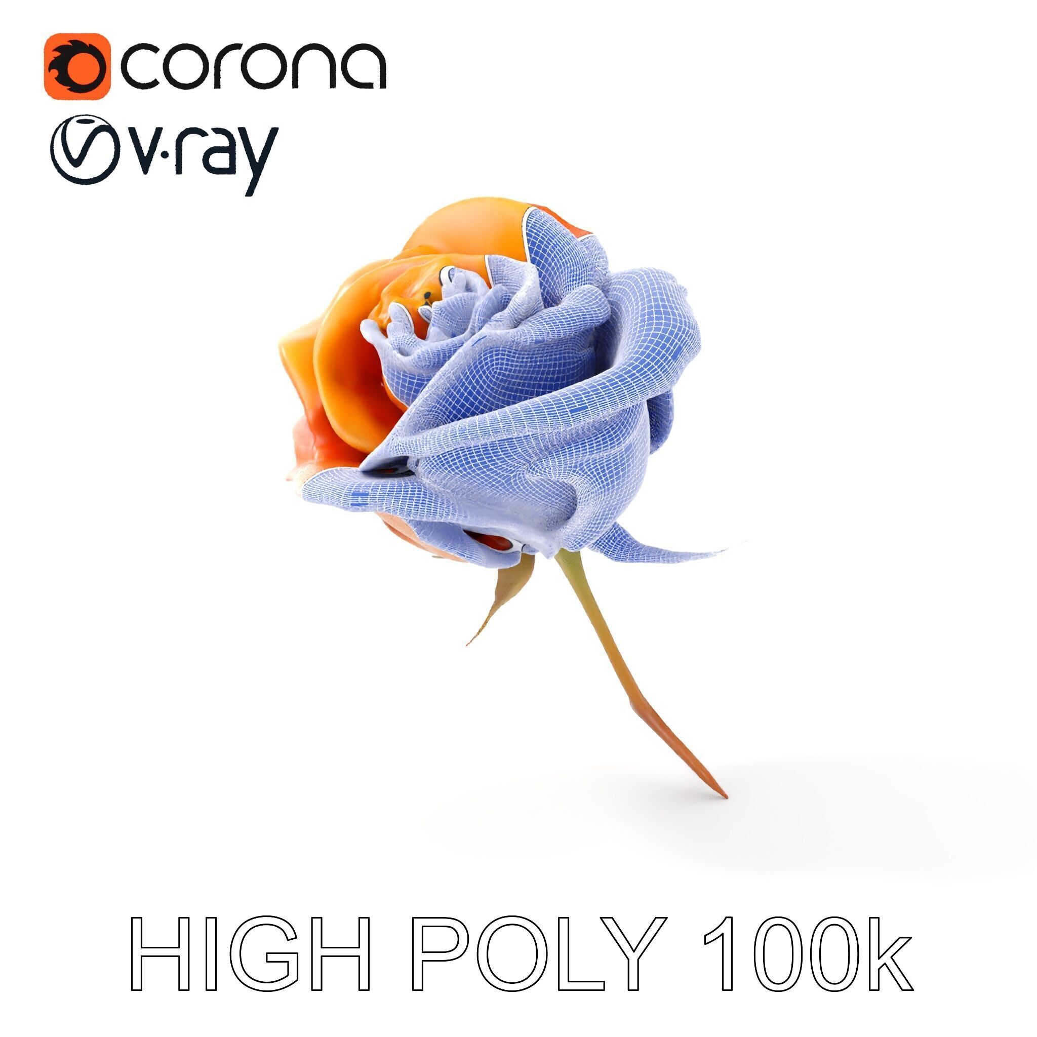 Rose Model Pack  Detailed Floral Asset Low-poly 3D model_4