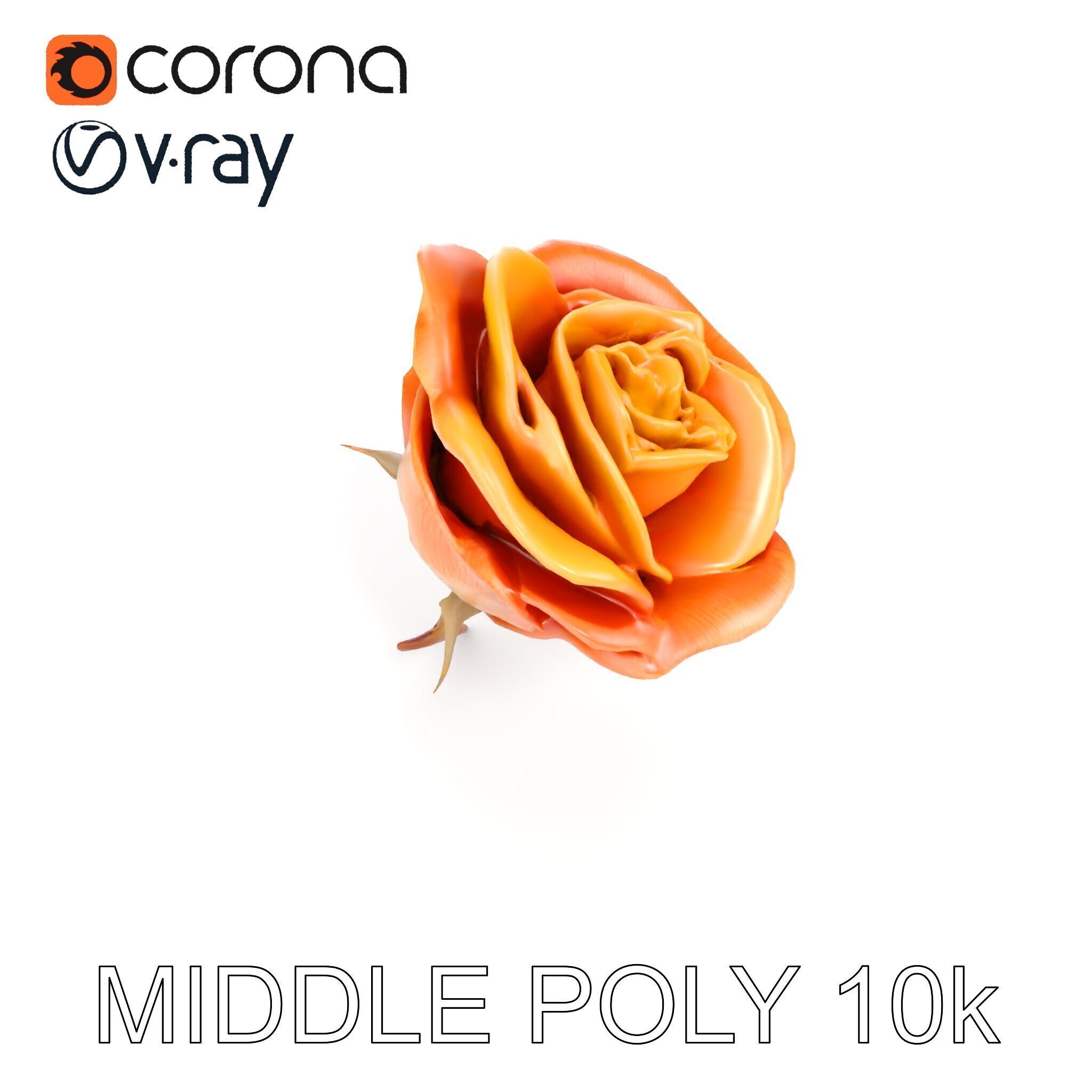 Rose Model Pack  Detailed Floral Asset Low-poly 3D model_8
