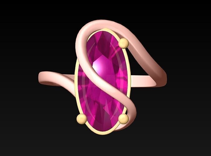 Stone Rings - Womens Rings - N812008 3D print model