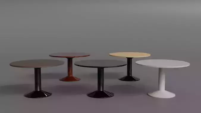 Muuto Midst Table 3D Modern Scandinavian Round Dining Table