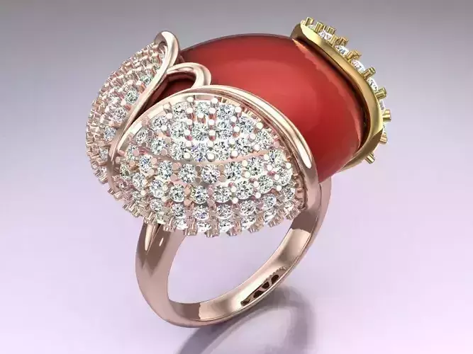 Oval stone ring - Womens  Rings - N812203