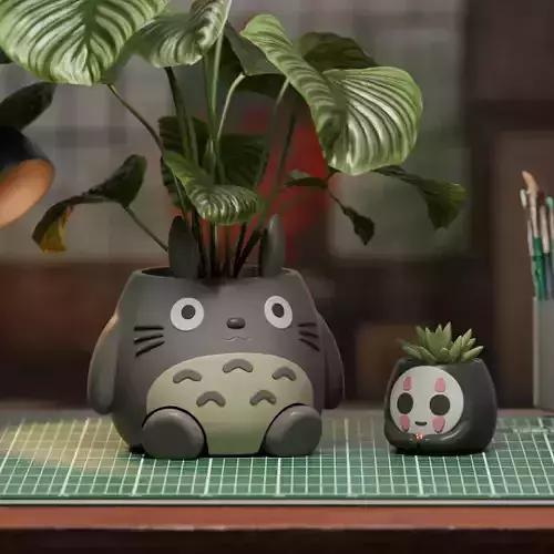 Totoro Planter Cute 3D Printable Ghibli Design 3D print model