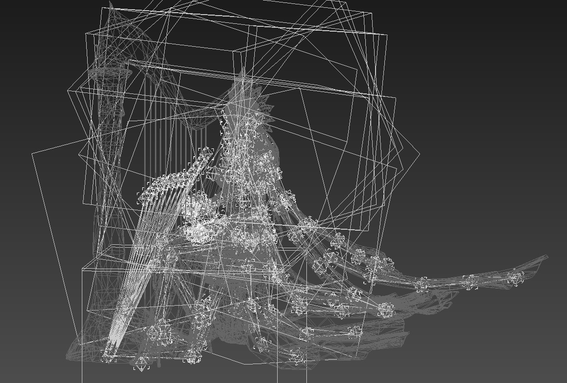 Princess elf harp Low-poly 3D model_6