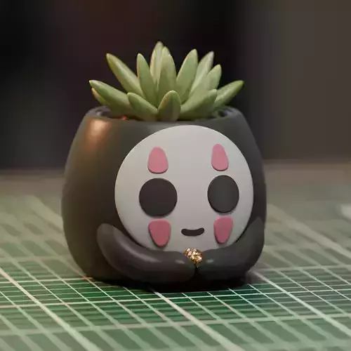 No Face Planter Cute 3D Printable Ghibli Pot Design 3D print model