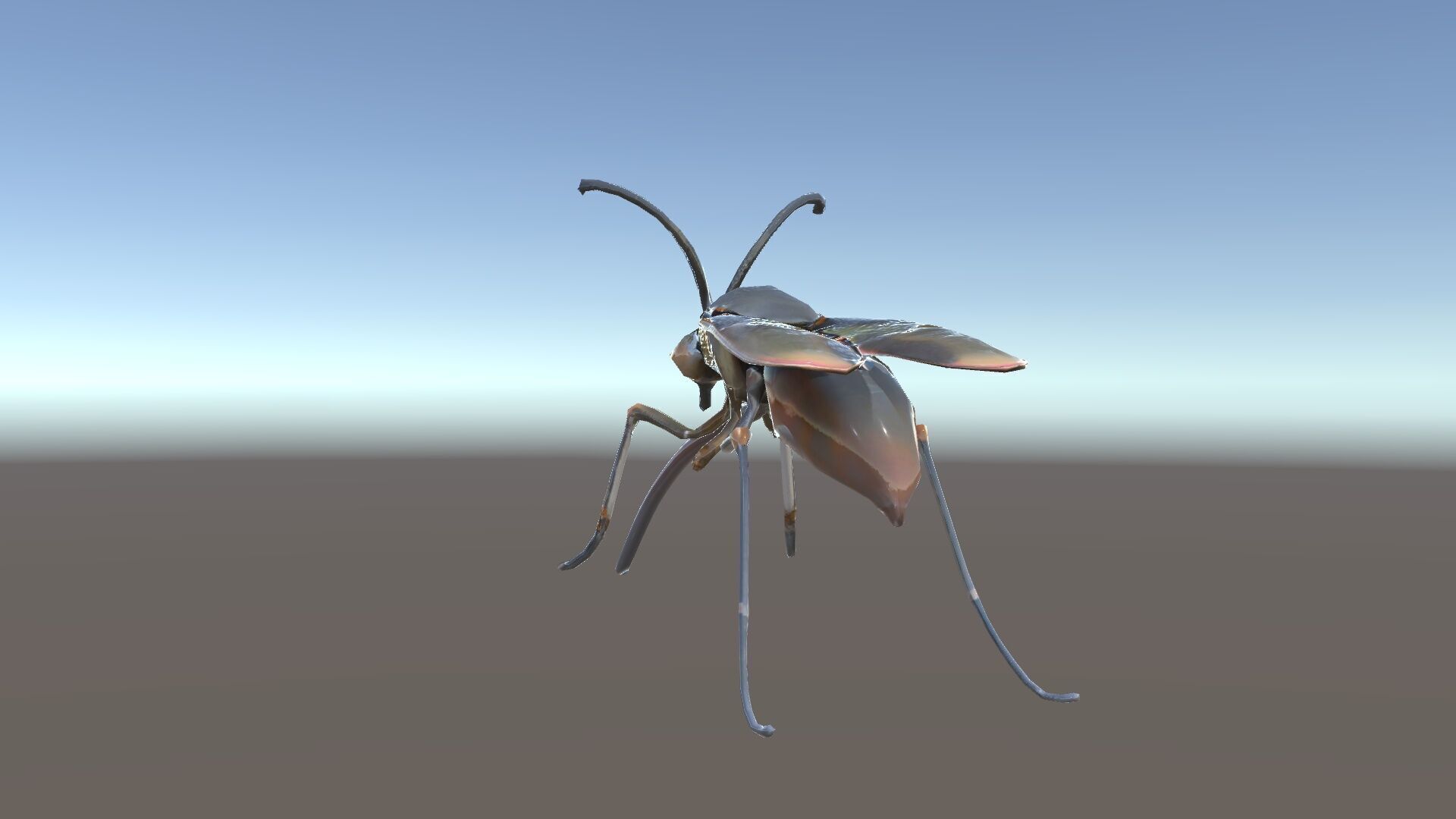 Mechanical Insect Model Pack with Textured Metallic Surface Low-poly 3D model_34
