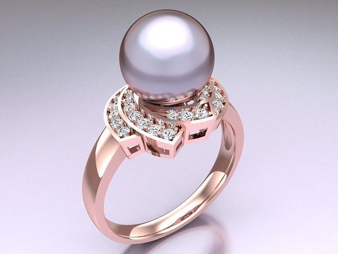 Pearl Ring - Womens Rings  - N732909 3D print model