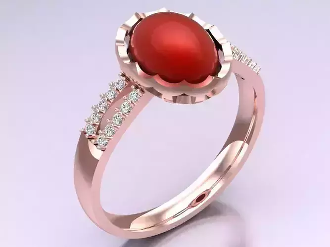 Oval stone ring - Womens  Rings - N732941