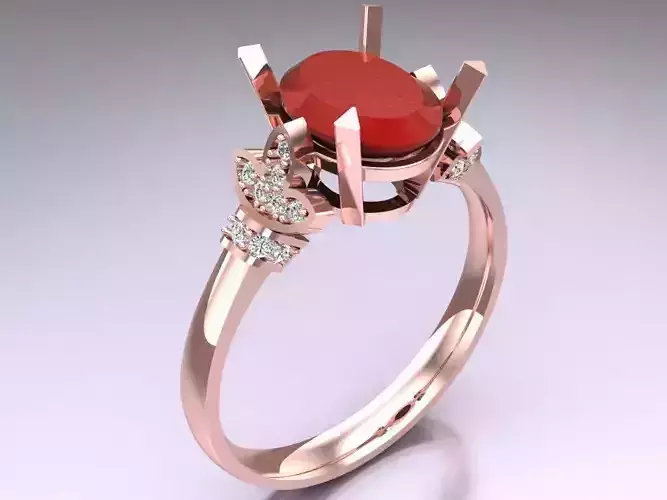 Oval stone ring - Womens  Rings - N732956