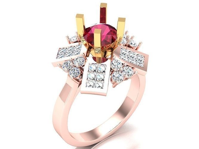 Diamond Ring - Womens Rings - N732102 3D print model