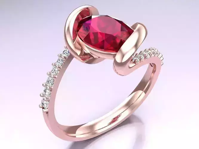 Oval stone ring - Womens  Rings -  N732127