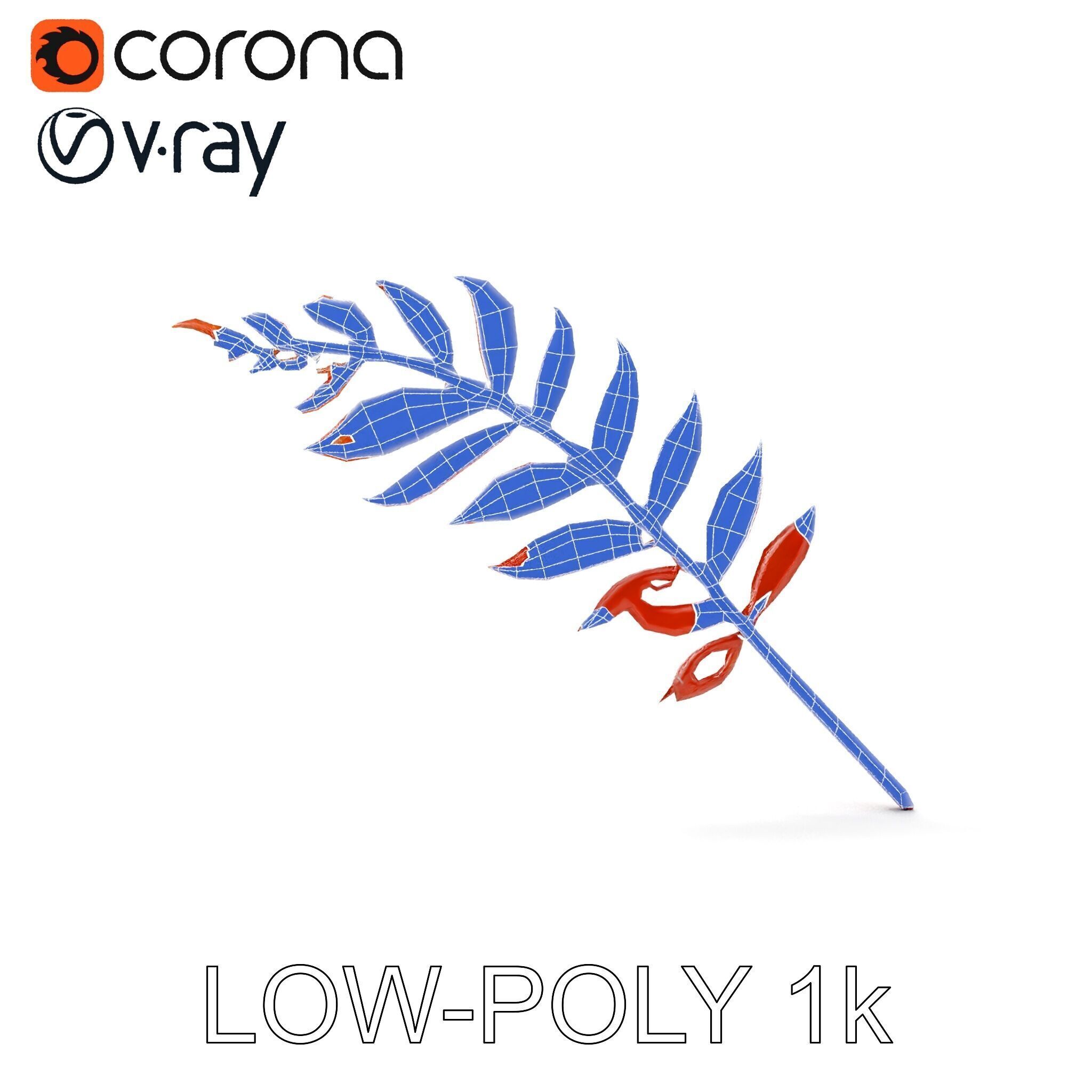 Detailed Botanical Leaf Model Pack Low-poly 3D model_28