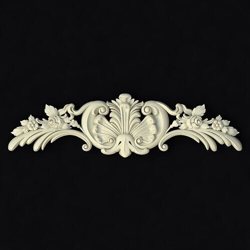 Central decor ornament for furniture 3D model