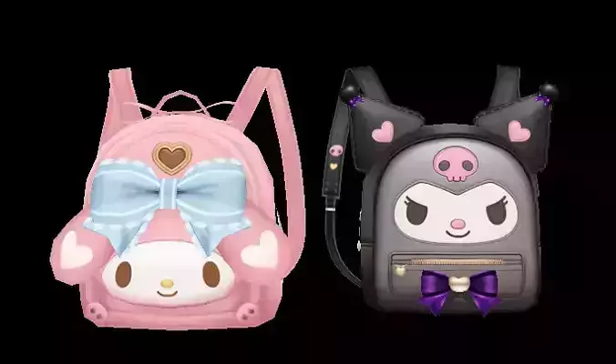 balo melody and kuromi lowpoly