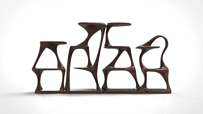 Metal Art Furniture bookshelf 3D model