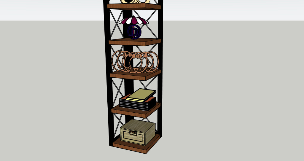 Modern Corner Shelf 3D Model 3D model_6