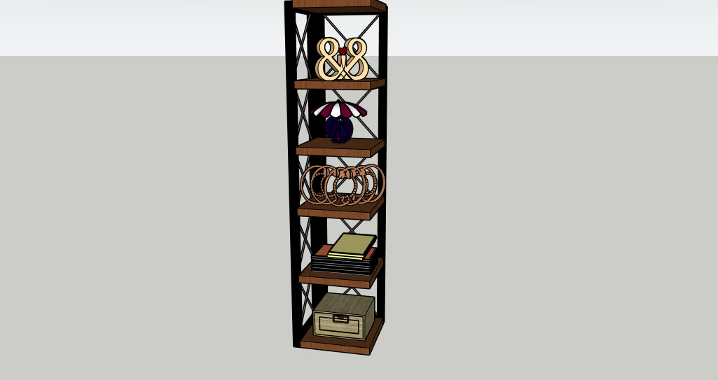 Modern Corner Shelf 3D Model 3D model_7