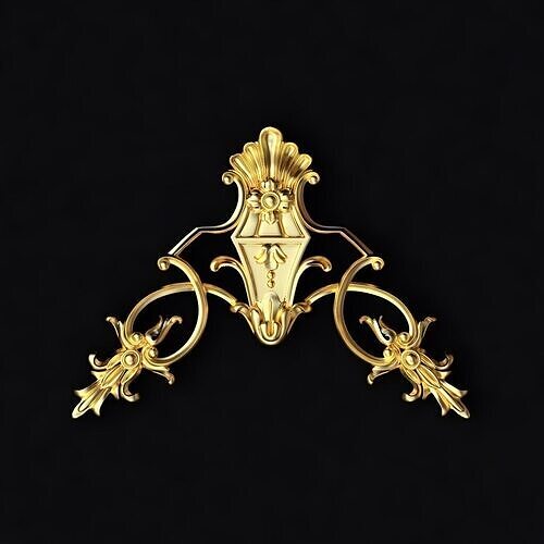 Central decor ornament for furniture 3D model