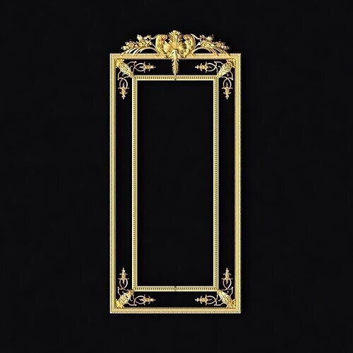 carved frame for mirror 3D model