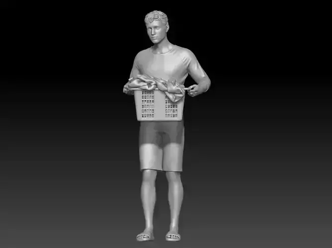self-service laundry boy 1 3D print model