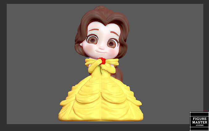 BELLE BABY 2 BEAUTY AND THE BEAST DISNEY PRINCESS ANIMATION 3D print model