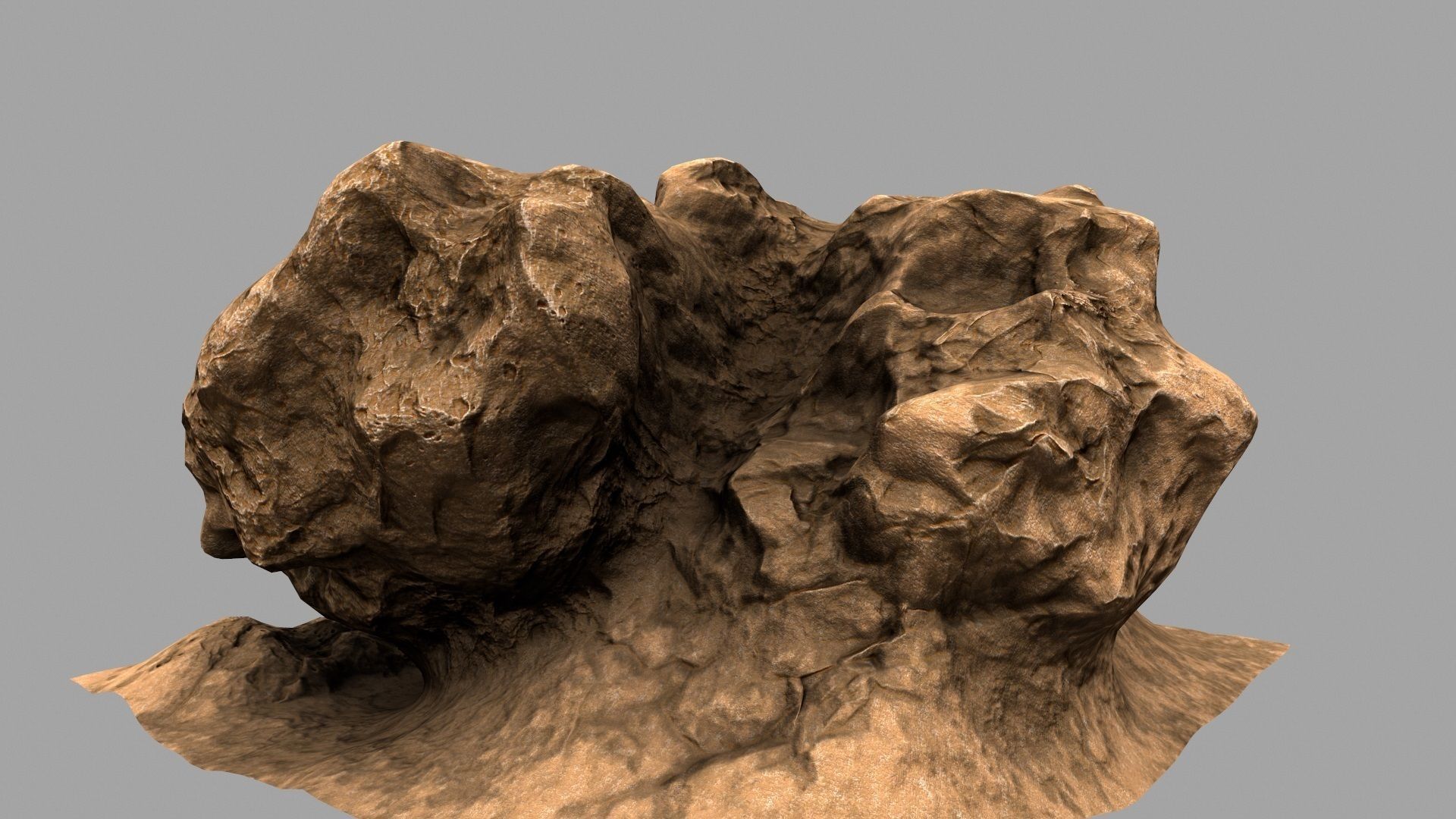 Rock Mount Low-poly 3D model_13