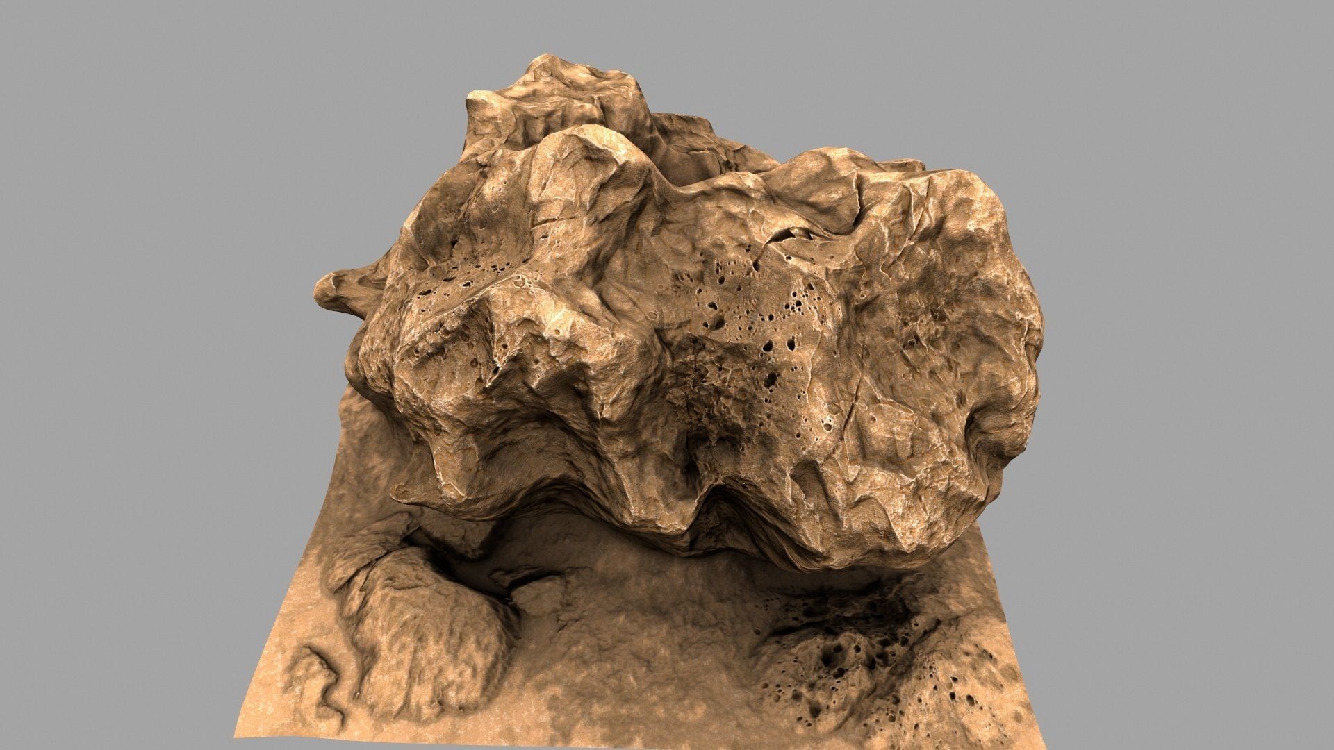 Rock Mount Low-poly 3D model_17