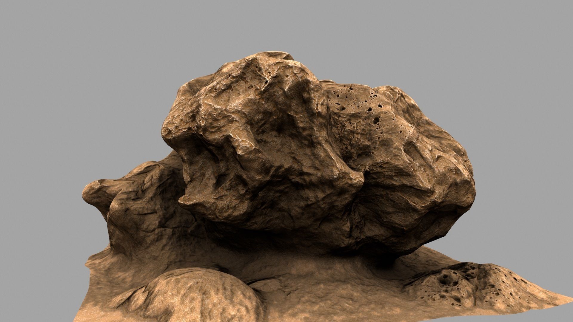 Rock Mount Low-poly 3D model_8