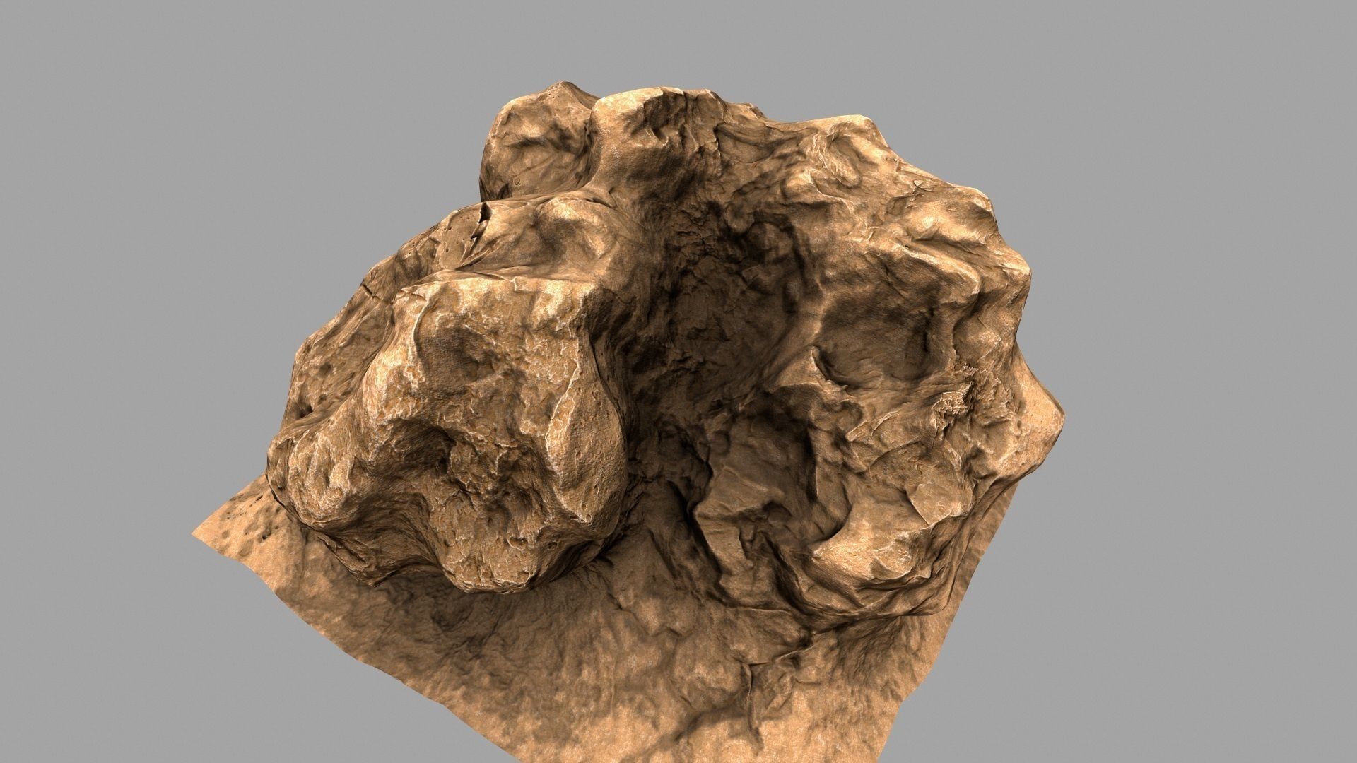 Rock Mount Low-poly 3D model_4
