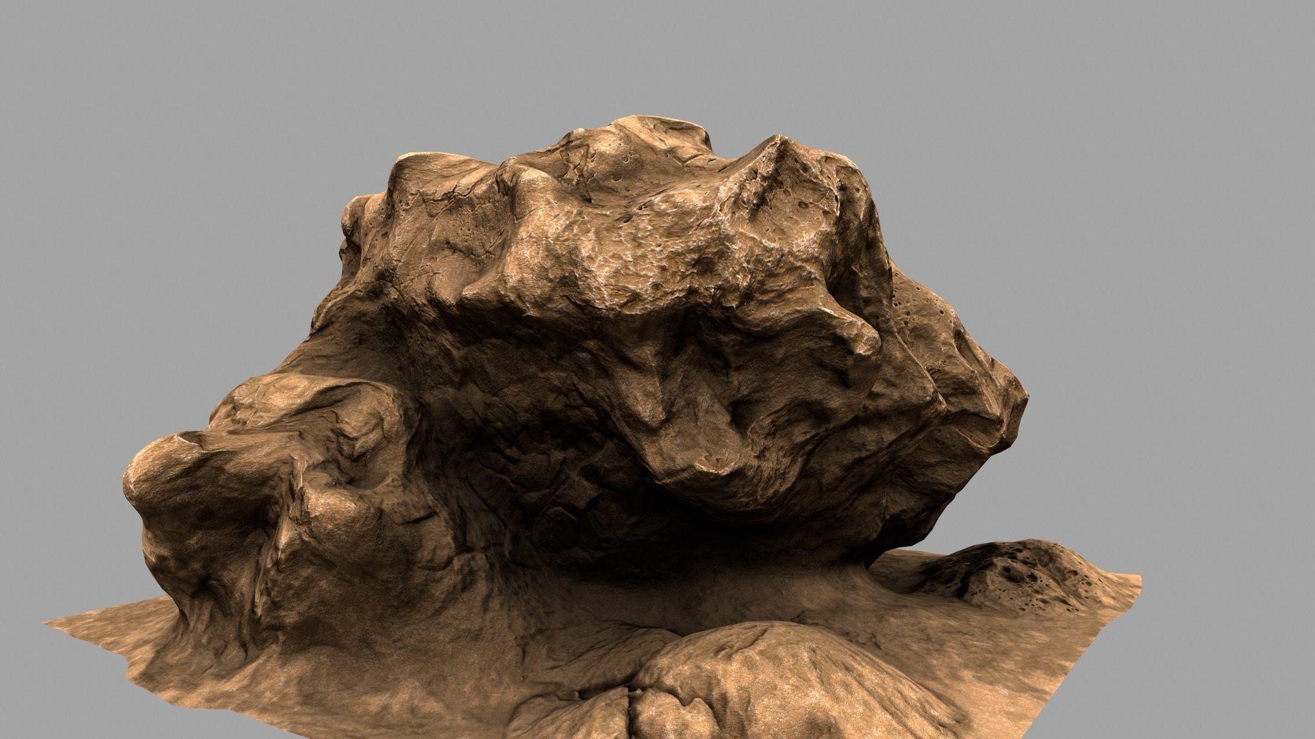 Rock Mount Low-poly 3D model_9
