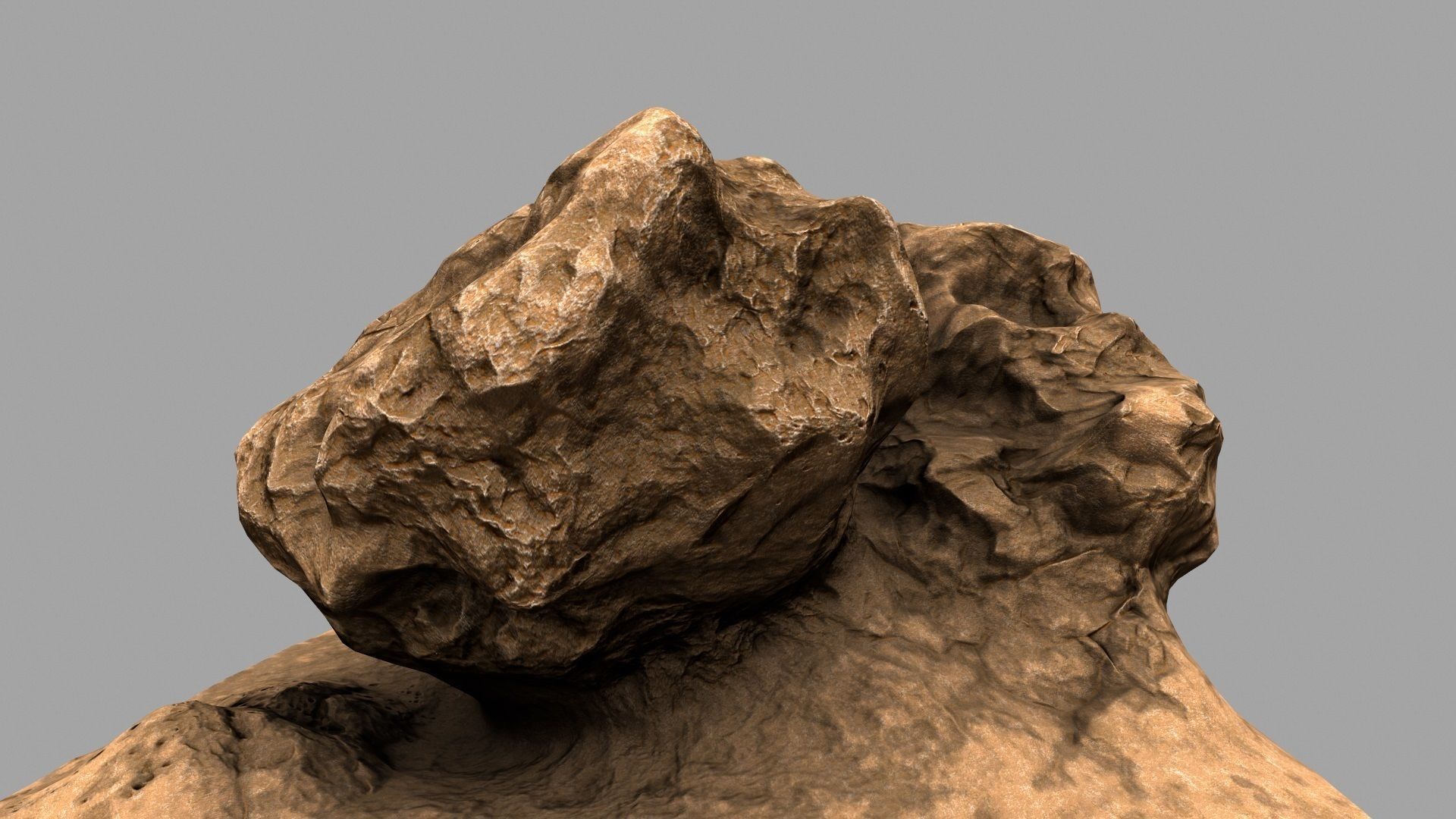Rock Mount Low-poly 3D model_7