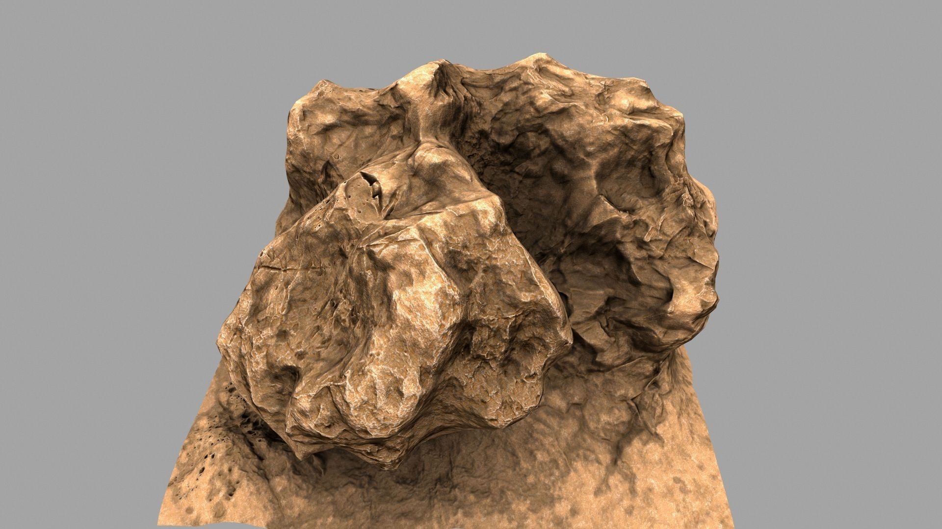Rock Mount Low-poly 3D model_2